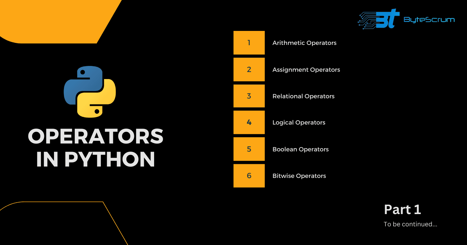 Mastering Python Operators (Part 1)